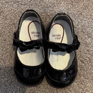 Stride Rite Shiny Black Dress Shoes for Kids